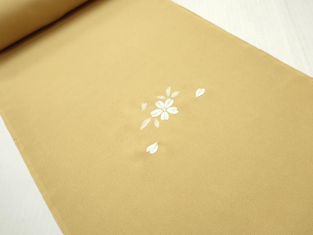 平和屋着物●付下げ　反物　着尺　共八掛付き　駒刺繍　総刺繍　手毬花文　逸品　未使用　DABH2586zzz