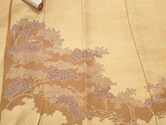 平和屋着物●付下げ　反物　着尺　風景楓文　逸品　未使用　DABH2591zzz