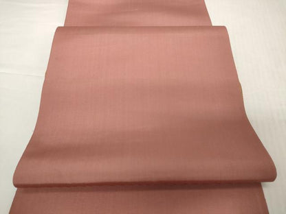 平和屋着物▼本場筑前博多織　名古屋帯　帯反物　ひとえ帯　桑茶色×蘇芳香色　大丸扱い　逸品　未使用　DABH2607zzz