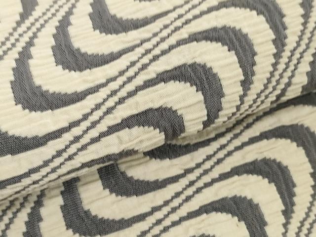 平和屋着物▼名古屋帯　帯反物　ひとえ帯　流水文　DABH2609zzz