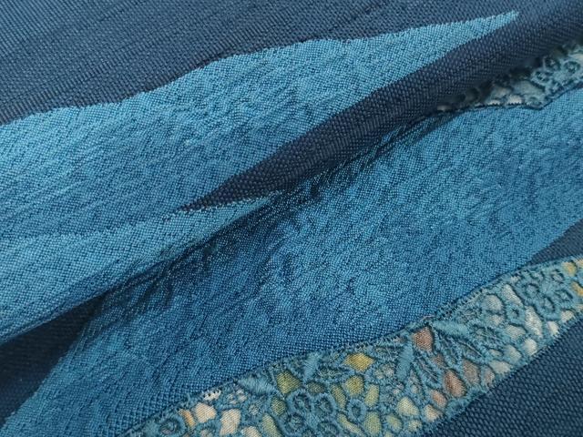 平和屋着物▼名古屋帯　帯反物　刺繍　重ね山文　逸品　DABH2610zzz