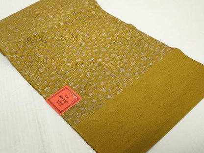 平和屋着物▼名古屋帯　帯反物　紬地　宝尽くし　共箱・帯芯付き　逸品　未使用　DABH2615zzz
