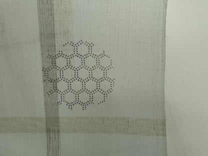 平和屋着物＊夏物　服飾評論家　市田ひろみ　小紋　反物　着尺　雪輪花文　洗える着物　未使用　DABH2639zzz