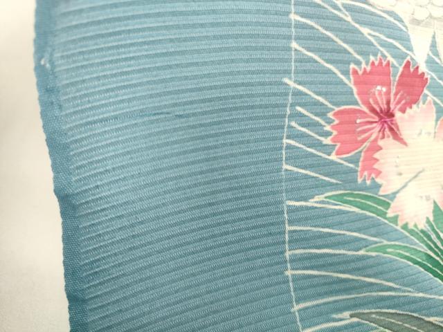 平和屋着物＊夏物 本加賀友禅作家 染元千紅代表 寺西一紘 色留袖 解き反物 着尺 絽 白鷺 萩 撫子 逸品 DABH2641zzz