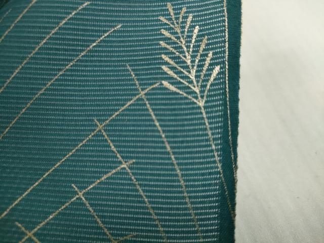 平和屋着物＊夏物　付下げ　解き反物　着尺　裁断済　絽　刺繍　地紙花文　小麦　金銀彩　逸品　未使用　DABH2642zzz