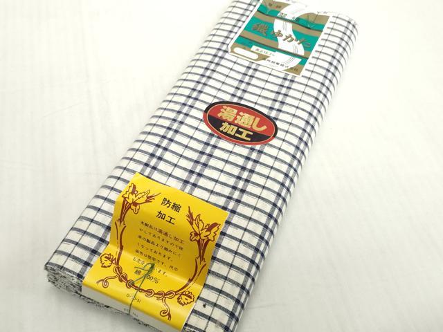 平和屋着物＊夏物　浴衣　反物　着尺　格子　綿　逸品　未使用　DABH2657zzz