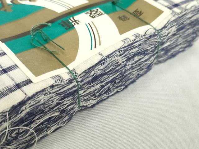 平和屋着物＊夏物　浴衣　反物　着尺　格子　綿　逸品　未使用　DABH2657zzz