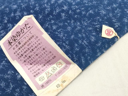 平和屋着物＊夏物　浴衣　反物　着尺　注染　花繋ぎ　高島屋扱い　綿　逸品　未使用　DABH2660zzz
