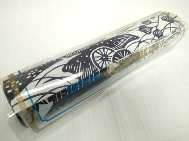 平和屋着物＊夏物　浴衣　反物　着尺　注染　風景花文　綿　逸品　未使用　DABH2666zzz