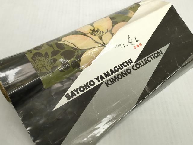 平和屋着物＊夏物 パリコレクション ファッションモデル・デザイナー 山口小夜子 浴衣 反物 着尺 注染 草花 綿 逸品 未使用 DABH2673zzz