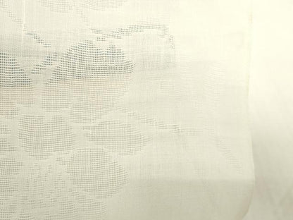 平和屋着物＊夏物　長襦袢　反物　着尺　椿紋紗　生成り色　麻　逸品　未使用　DABH2681zzz