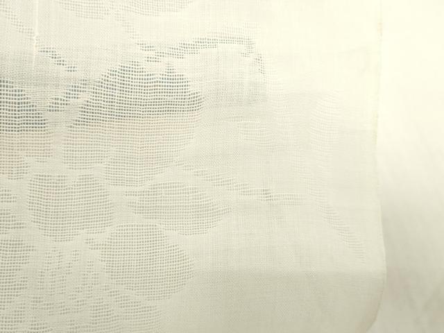 平和屋着物＊夏物　長襦袢　反物　着尺　椿紋紗　生成り色　麻　逸品　未使用　DABH2681zzz