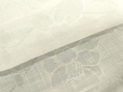 平和屋着物＊夏物　長襦袢　反物　着尺　椿紋紗　生成り色　麻　逸品　未使用　DABH2681zzz