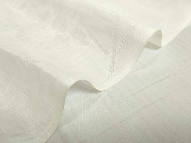 平和屋着物＊夏物　長襦袢　反物　着尺　椿紋紗　生成り色　麻　逸品　未使用　DABH2681zzz