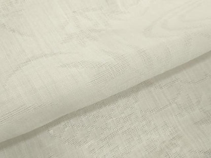 平和屋着物＊夏物　長襦袢　反物　着尺　流水雲取り籬紋紗　生成り色　小千谷織物謹製　証紙付き　麻　逸品　未使用　DABH2682zzz