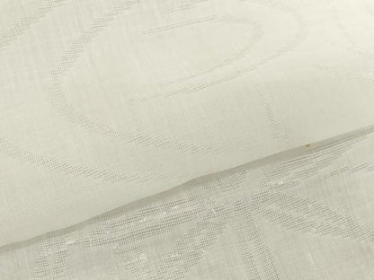 平和屋着物＊夏物　長襦袢　反物　着尺　流水笹紋紗　生成り色　麻　逸品　未使用　DABH2683zzz