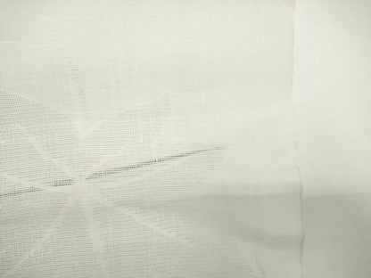 平和屋着物＊夏物　長襦袢　反物　着尺　小千谷本麻紋紗　流水楓紋紗　生成り色　小千谷織物謹製　証紙付　麻　逸品　未使用　DABH2684zzz