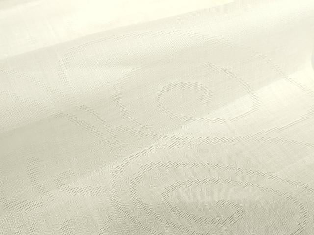 平和屋着物＊夏物　長襦袢　反物　着尺　流水紋紗　生成り色　麻　逸品　未使用　DABH2688zzz