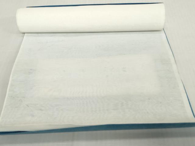 平和屋着物＊夏物　長襦袢　反物　着尺　草花紋紗　生成り色　未使用　DABH2691zzz