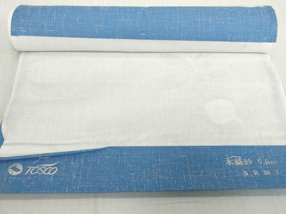 平和屋着物＊夏物　長襦袢　反物　着尺　草花紋紗　生成り色　未使用　DABH2692zzz