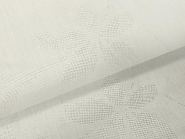平和屋着物＊夏物　長襦袢　反物　着尺　草花紋紗　生成り色　未使用　DABH2692zzz