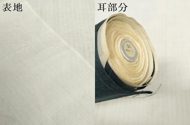 平和屋着物＊夏物　長襦袢　反物　着尺　草花紋紗　生成り色　麻　逸品　未使用　DABH2695zzz