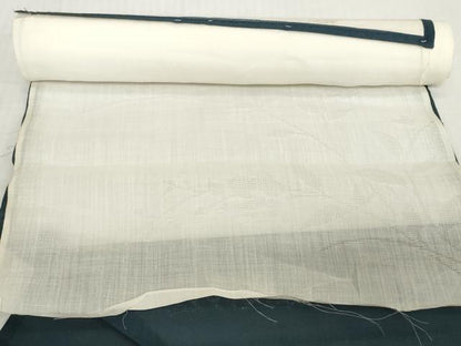 平和屋着物＊夏物　長襦袢　反物　着尺　草花紋紗　生成り色　麻　逸品　未使用　DABH2695zzz