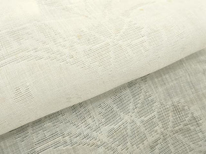 平和屋着物＊夏物　長襦袢　反物　着尺　流水撫子紋紗　生成り色　麻　逸品　未使用　DABH2696zzz
