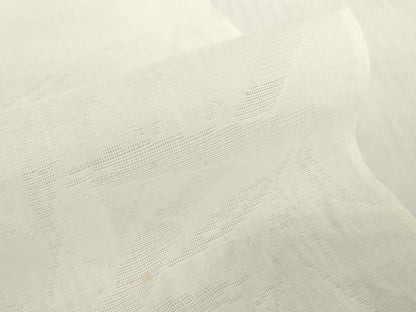 平和屋着物＊夏物　長襦袢　反物　着尺　流水笹竹紋紗　生成り色　麻　逸品　未使用　DABH2698zzz