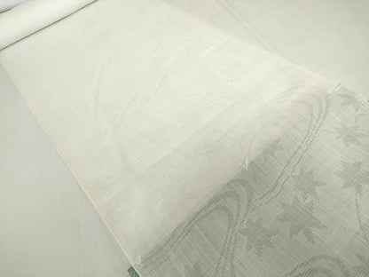 平和屋着物＊夏物　長襦袢　反物　着尺　小千谷本麻紋紗　竜田川紋紗　生成り色　小千谷織物謹製　証紙付　麻　逸品　未使用　DABH2701zzz