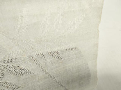 平和屋着物＊夏物　長襦袢　麻衣美上布　反物　着尺　草花紋紗　生成り色　証紙付き　麻　逸品　未使用　DABH2702zzz