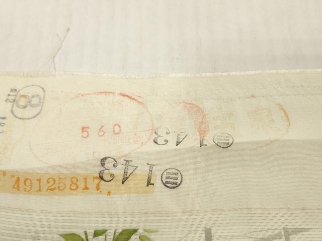 平和屋着物＊夏物　小紋　反物　着尺　絽　五泉　桔梗　萩　逸品　未使用　DABH2722zzz