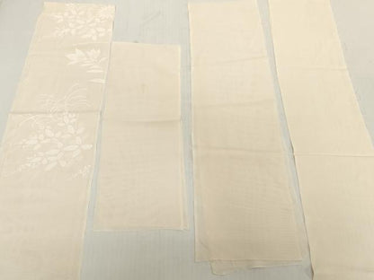 平和屋着物＊夏物　付下げ　解き反物　着尺　裁断済　絽　桔梗萩花文　逸品　DABH2723zzz