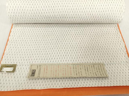 平和屋着物＊夏物　志賀麻上布　反物　着尺　絣文様　絹麻　逸品　未使用　DABH2724zzz