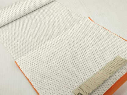 平和屋着物＊夏物　志賀麻上布　反物　着尺　絣文様　絹麻　逸品　未使用　DABH2724zzz