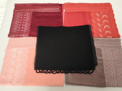 平和屋着物●和装小物　ショールまとめて5点　ベロア　レース　花　逸品　DABH2732zzz