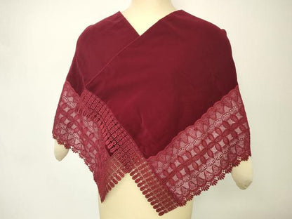 平和屋着物●和装小物　ショールまとめて5点　ベロア　レース　花　逸品　DABH2732zzz