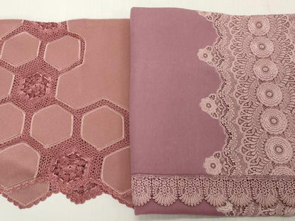 平和屋着物●和装小物　ショールまとめて5点　ニット　レース　亀甲花模様　逸品　DABH2734zzz