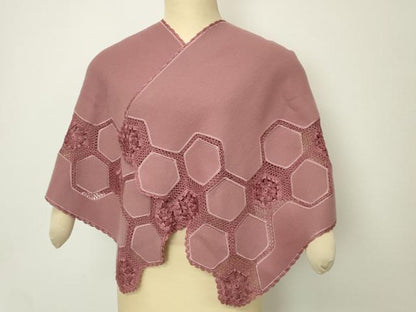 平和屋着物●和装小物　ショールまとめて5点　ニット　レース　亀甲花模様　逸品　DABH2734zzz