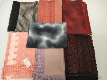平和屋着物▼和装小物　ショールまとめて7点　絞り　レース　麻の葉　逸品　DABH2736zzz