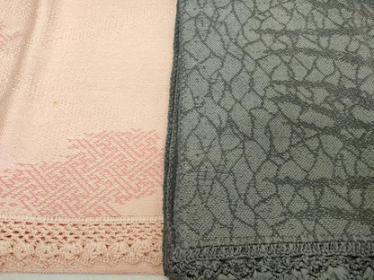 平和屋着物●和装小物　ショールまとめて5点　リボンヤーン　レース　葉尽くし　流水　三越扱い　逸品　DABH2740zzz