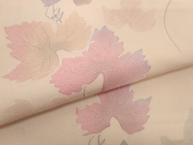 平和屋着物●小紋　反物　着尺　地紋起こし　蔦の葉文　逸品　未使用　DABH2763zzz