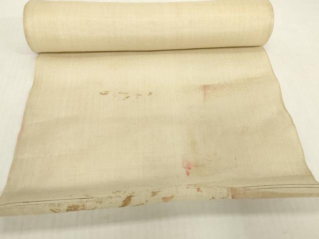 平和屋着物＊夏物　紗紬　白生地　反物　着尺　浅黄色　逸品　未使用　DABH2766zzz