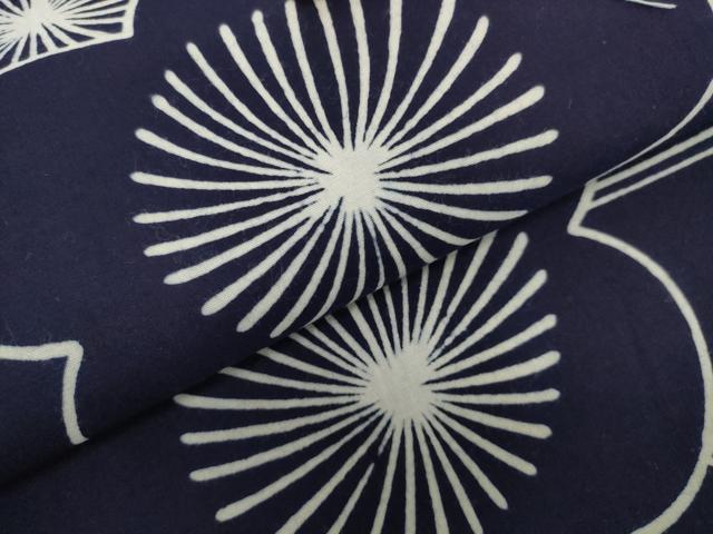平和屋着物＊夏物　竺仙鑑製　浴衣　反物　着尺　注染　梅　証紙付き　綿　逸品　未使用　DABH2775zzz