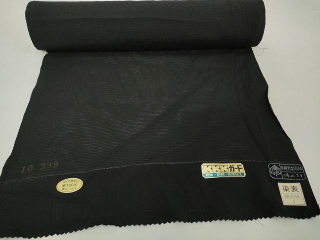 平和屋着物＊夏物　黒紋付　黒反物　着尺　絽　逸品　未使用　DABH2777zzz