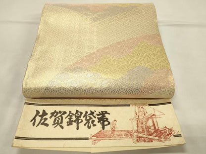 平和屋着物◎佐賀錦　全通柄袋帯　地紙霞文　金糸　上代38万　正絹　逸品　DABH2811qp