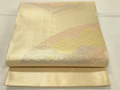 平和屋着物◎佐賀錦　全通柄袋帯　地紙霞文　金糸　上代38万　正絹　逸品　DABH2811qp