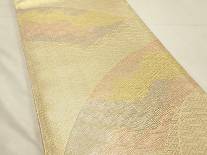 平和屋着物◎佐賀錦　全通柄袋帯　地紙霞文　金糸　上代38万　正絹　逸品　DABH2811qp