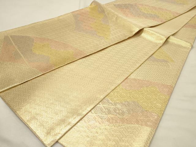 平和屋着物◎佐賀錦　全通柄袋帯　地紙霞文　金糸　上代38万　正絹　逸品　DABH2811qp