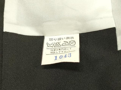 平和屋着物■豪華黒留袖　御所車飛鶴花文　金彩　正絹　逸品　DABH2819qp